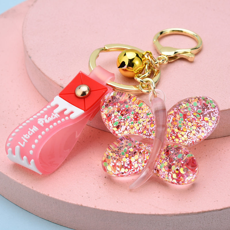 Wholesale Sequin Butterfly Acrylic Keychains
